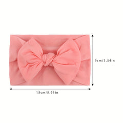 Bowknot Headband Solid Hair Accessory For Baby Girls