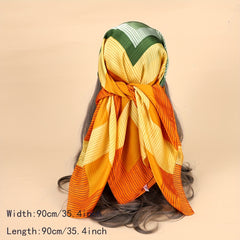 Graphic Bandana Casual Silk Neckerchief Scarf Head Wrap Bag Handle Charm