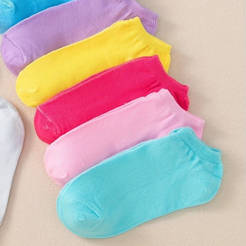 11 Pairs Girls Casual Ankle Socks for Kids Toddlers
