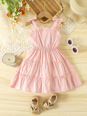 Baby Girl's Ruffle Cami Dress Kid's Pleated Dress