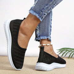 Women's Breathable Casual Summer Sneakers Low Top Slip On Mesh Shoes