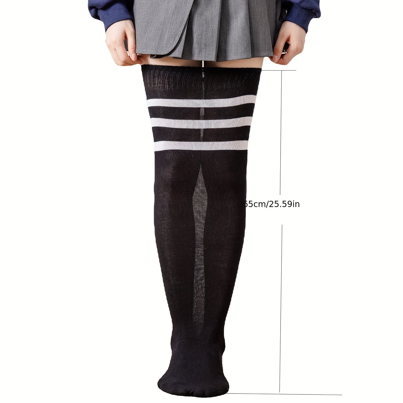 Striped Over The Knee Socks