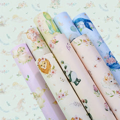 Matte Cowhide Flower Wrap Paper Animal Holiday Gift Set