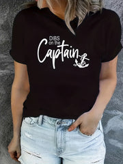 Letter Graphic Sports Round Neck T shirt Short Sleejson Workout Casual Tops