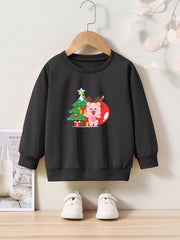 Christmas Peggy Crew Neck Sweatshirt Kids Clothes Christmas Gift