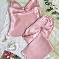 Satin Pajama Set with Cami Top & Pants