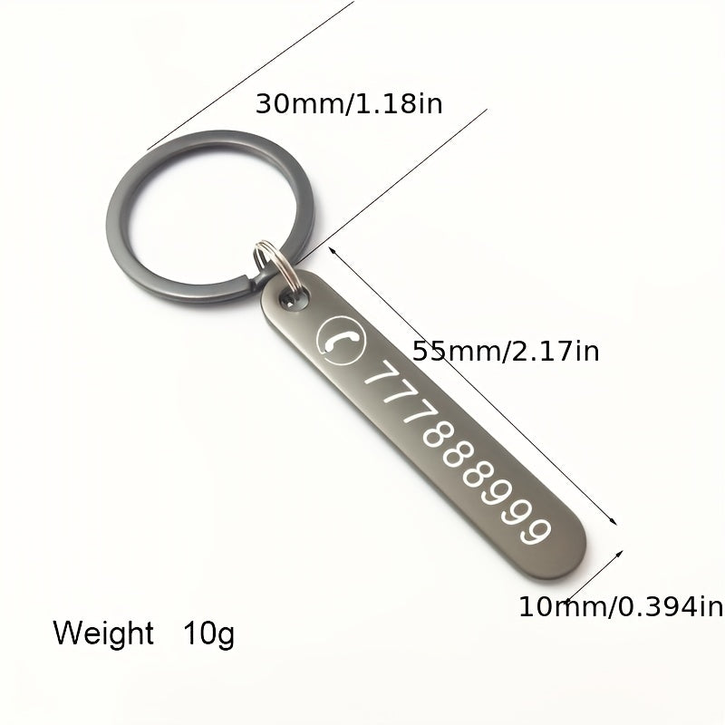 Personalized Men's Car Keychains Zinc Alloy Key Ring Holder