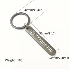Personalized Men's Car Keychains Zinc Alloy Key Ring Holder