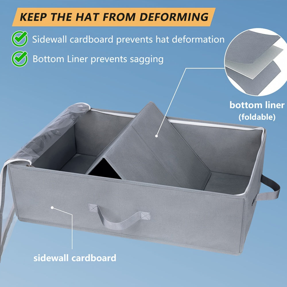 Baseball Cap Storage Box Large Capacity Holder for 50 Hats