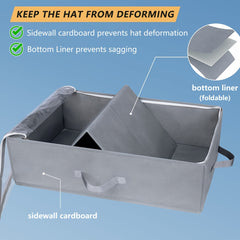 Baseball Cap Storage Box Large Capacity Holder for 50 Hats