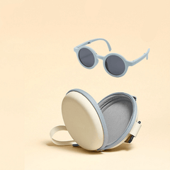 Girls Foldable Round Frame Sunglasses For Kids