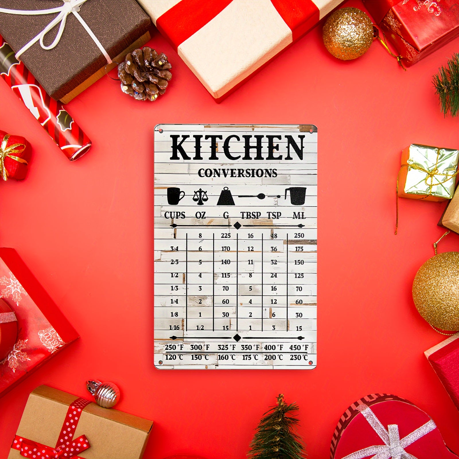 Funny Kitchen Quote Sign Aluminum 8x12 Inches Kitchen Conversions Sign