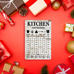 Funny Kitchen Quote Sign Aluminum 8x12 Inches Kitchen Conversions Sign