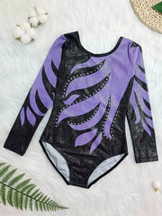Girls Ballet Leotard Long Sleeve Gymnastics Suits