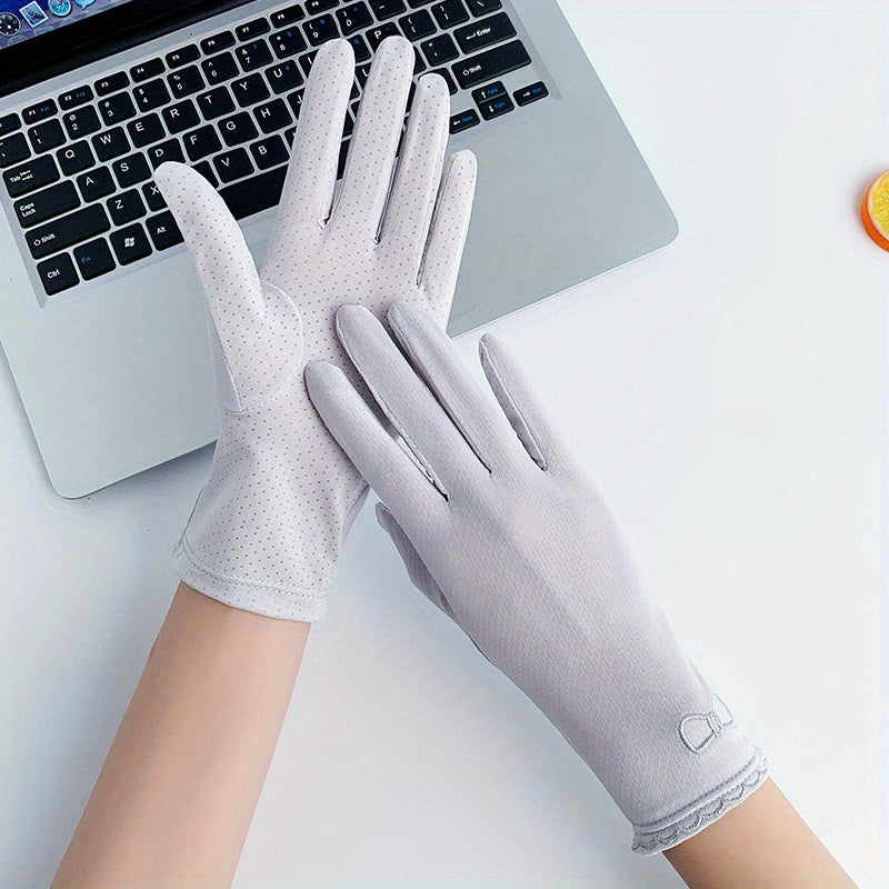 Solid Ice Gloves Thin Quick Drying Sunscreen UV Protection Gloves
