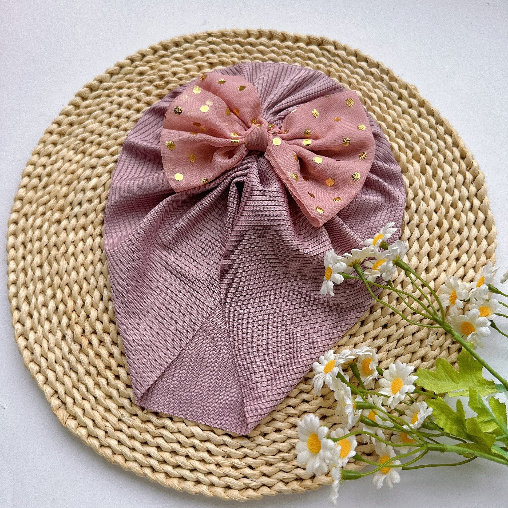 Soft Bow Hat for Newborns and Infants - Spring Summer Headband