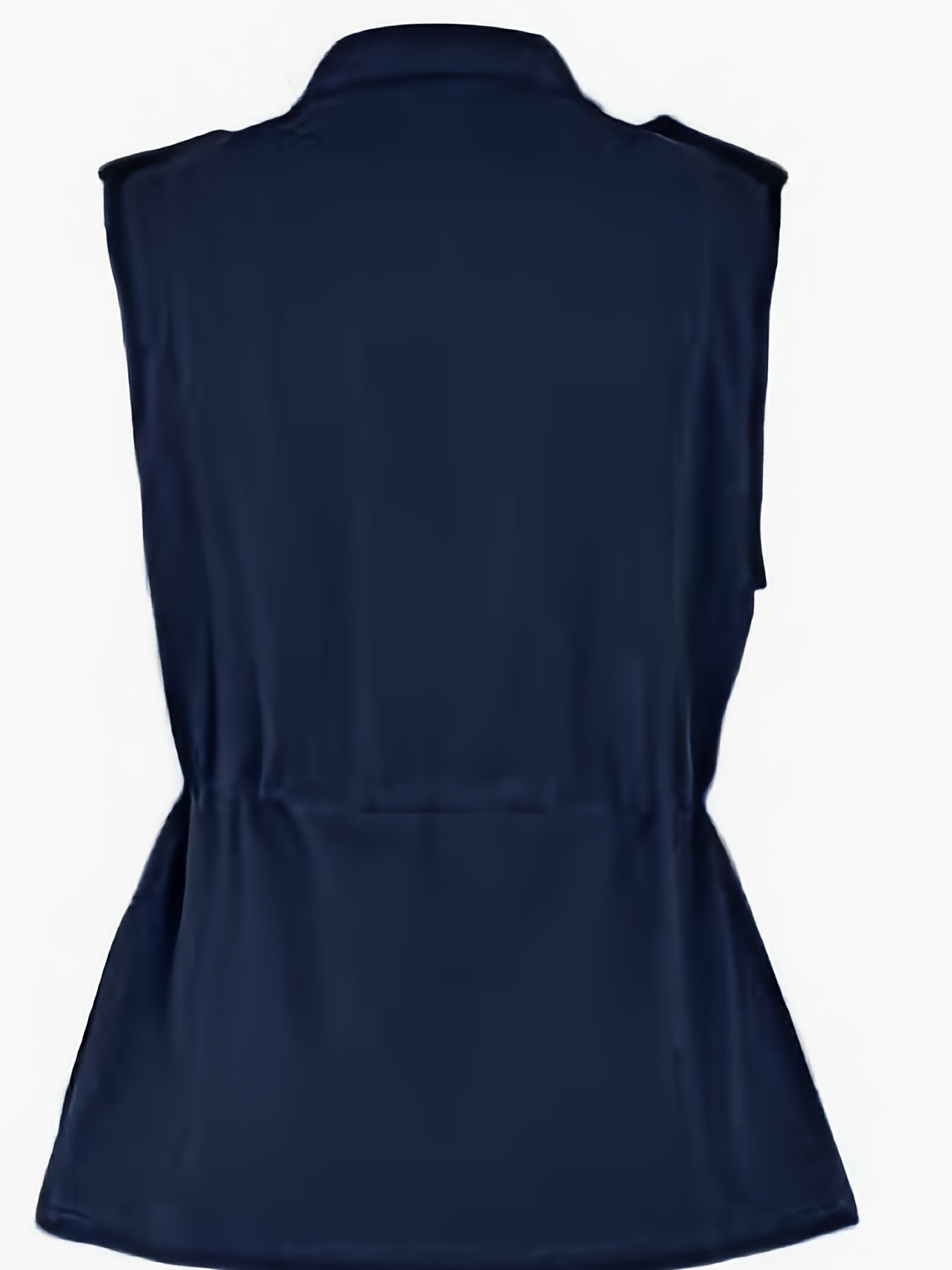 Sleeveless Zip-Up Jacket with Pockets Women's Outerwear