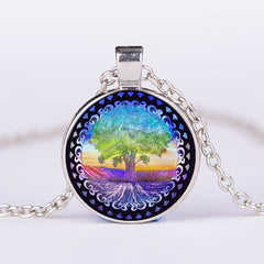 Tree Of Life Round Pendant Necklace for Kids