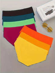 7 Pack Plus Size Seamless Mid Waisted Panties Set