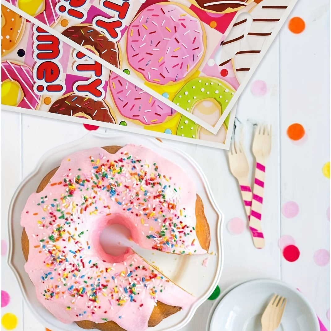 50pcs Donut Party Treat Bags Sweet Goodie Bags for Donut Theme Favors