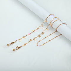 Alloy Mask Chain with Plum Pentagram Butterfly Pendants