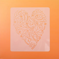 Heart Stencil Art Templates for DIY Crafts and Painting Projects