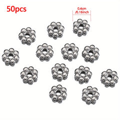 50pcs Golden Daisy Spacer Beads Charms for DIY Jewelry Making