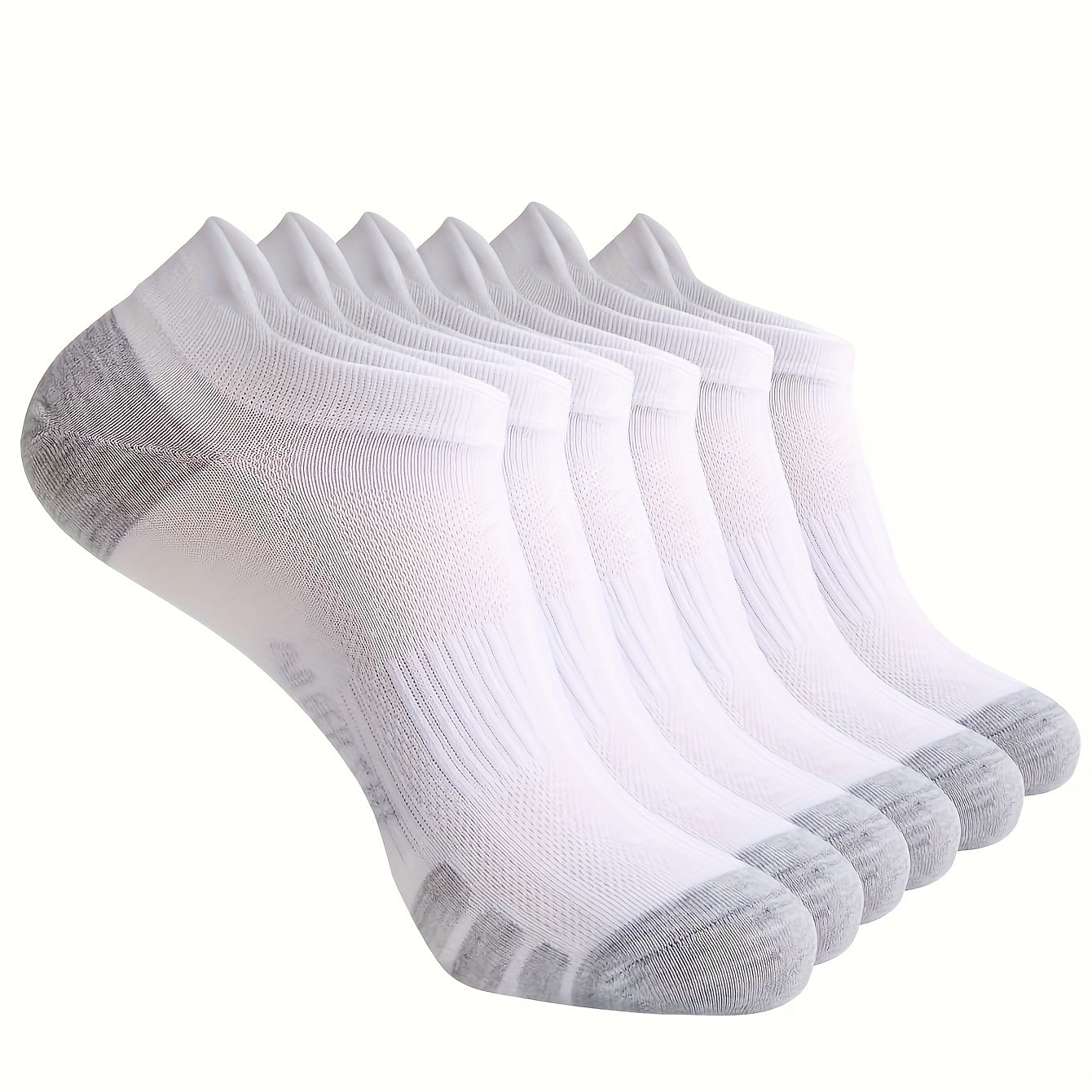 6 Pairs Sports Ankle Socks For Men Running Breathable
