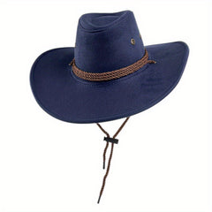 Breathable Sunshade Suede Western Cowboy Hat for Outdoor Activities