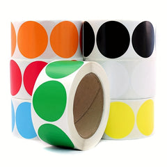 500pcs 1in Round Coding Labels Self Adhesive Circle Dot Sticker 6 Colors