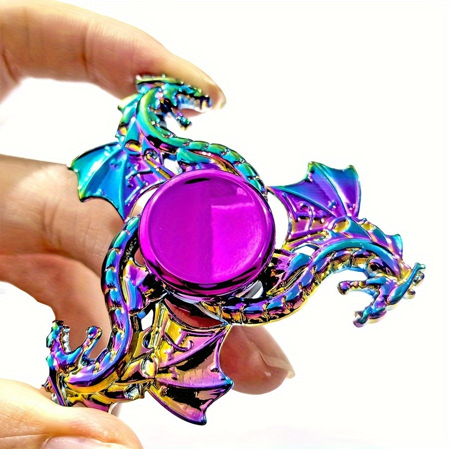 Rainbow Dragon Fidget Spinner Metal Relax Toy Vibrant Changing Grip for Focus