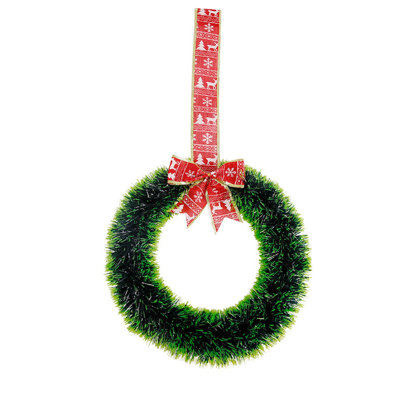 Disposable Christmas Wreath Bow Vine Pendant Decoration