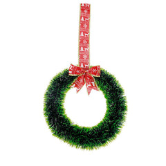 Disposable Christmas Wreath Bow Vine Pendant Decoration