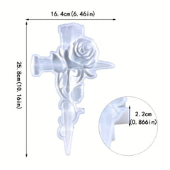 Rose Cross Resin Casting Molds for Home Wall Decor Craft