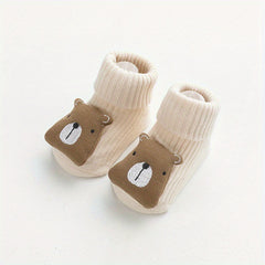 Cartoon Elephant Decor Cotton Non Slip Toddler Socks
