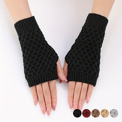 Pineapple Flower Knit Gloves Arm Sleeves for Women