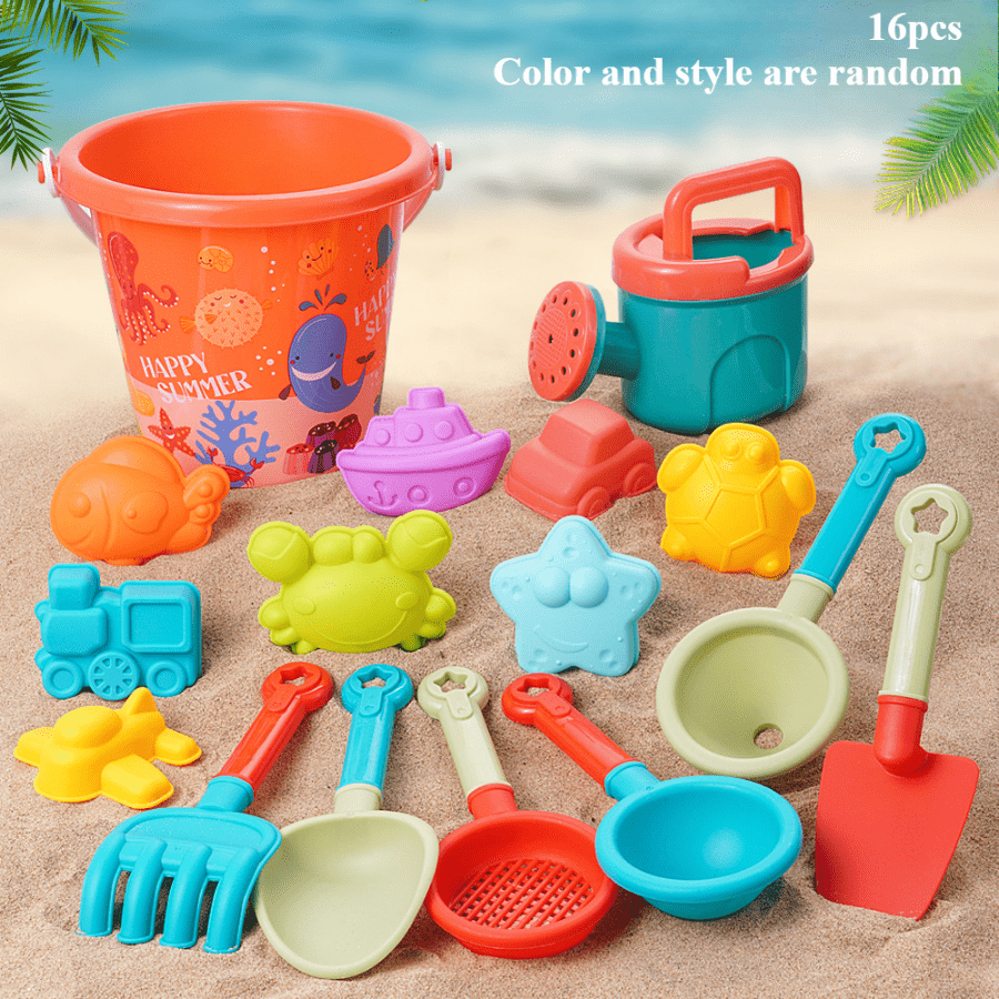 Kids Beach Toy Set - Sand Digging Tools Shovel Bucket - Summer Gift