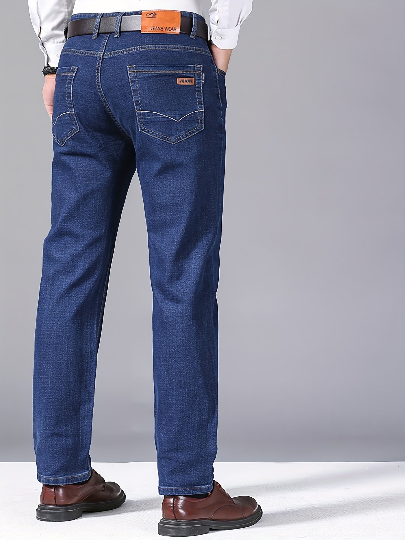 Men's Casual Street Style Mid Stretch Denim Pants