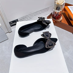 Bowknot Ballet Flats Pointed Toe Slip-On Shoes