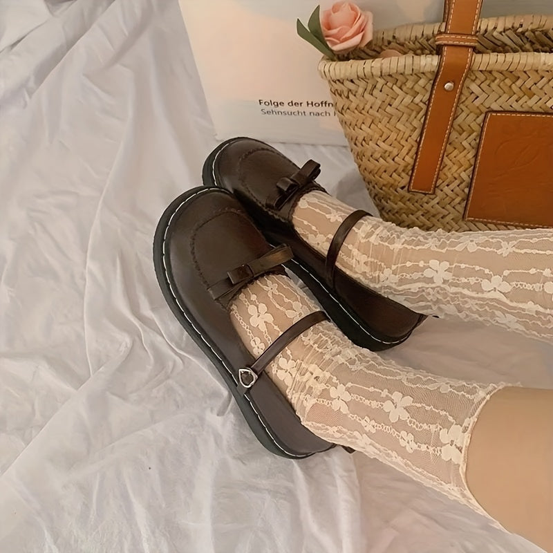 Floral Mesh Socks - Women's Mid Tube Stockings & Hosiery