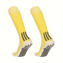 Men's Soccer Socks Non slip Grip Football Crew Socks