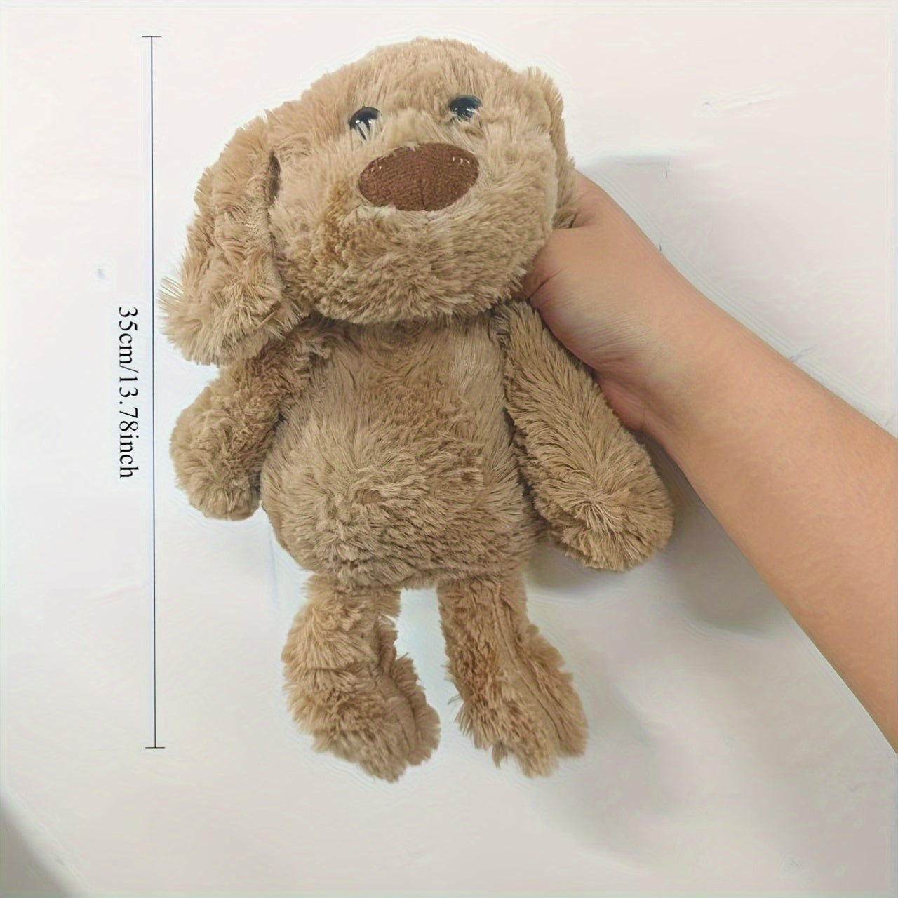 Brown Puppy Doll Soft Plush Stuffed Animal Realistic Dog for Kids Birthday Party