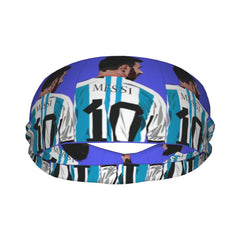 Messi Soccer Jersey Headband, Non Slip Bandana with Messi's Name & Number 10