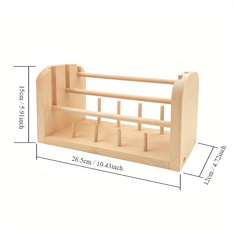 Wooden Yarn Storage Holder Knitting Thread Holder Stand Organizer Rack