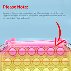 Rainbow Silicone Crossbody Bag Bubble Decompression Toy Handbags For Children