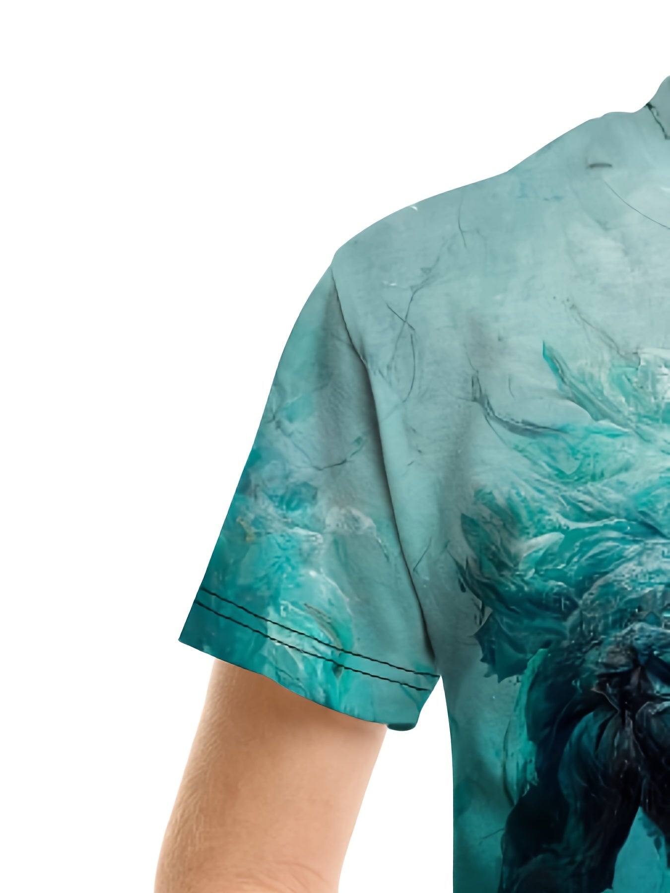 Giant 3D Print Boys Casual Tees Short Sleeve Comfy T-shirt Kids Summer Clothing