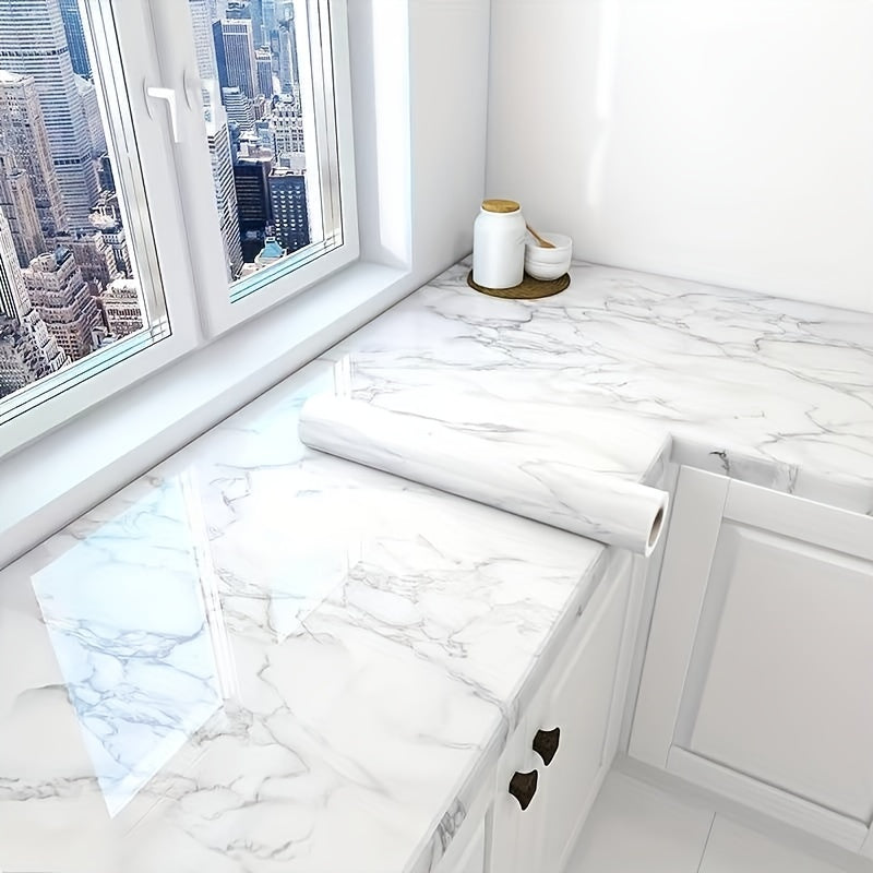 Marble Pattern Wallpaper Self Adhesive Peel & Stick for Kitchen Countertop
