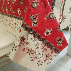 Floral Printed Tablecloth PVC Heat Insulation Waterproof Table Cover