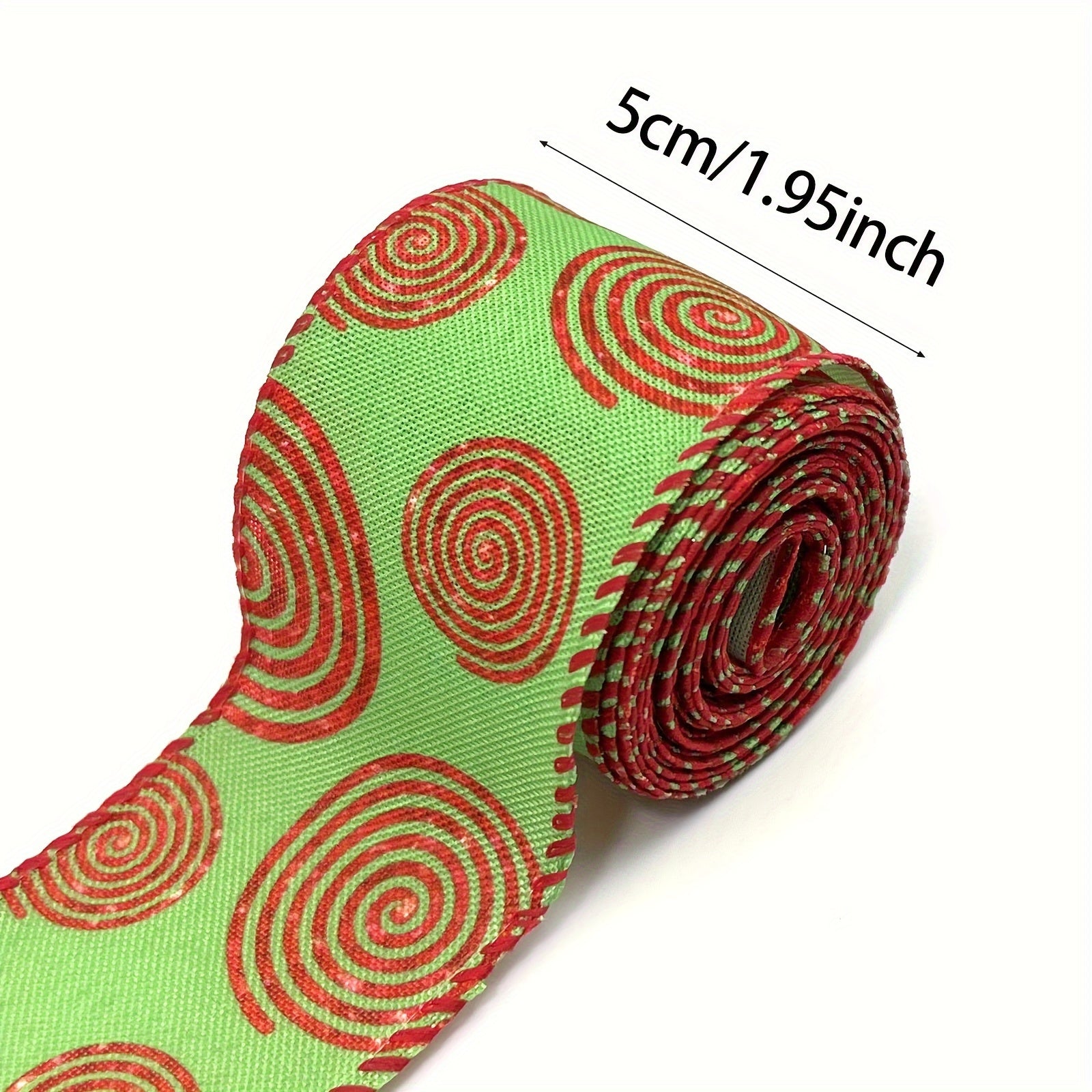 4.57m Christmas Ribbon Wired Edge Stripes Wrapping Colorful Xmas Decor