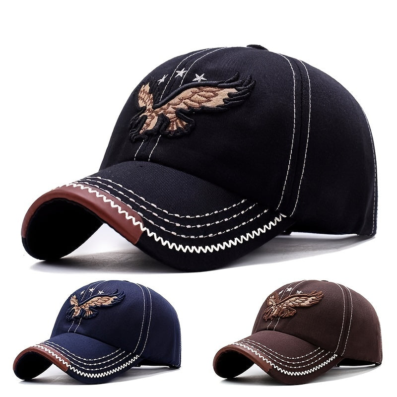 Men's Casual Embroidered Eagle Baseball Cap
